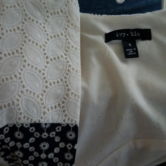 Modcloth Ivy + Blu Eyelet Dress Size 4 Unique - Picture 2 of 2